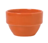 product of Libbey 903045370 Bouillon Cups, 8 Oz, 4" Dia × 2‑1/8" H, Porcelain, Cayenne Cantina® Finish, Stackable, Fully Vitrified - 36/Case