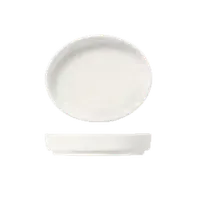 product of Libbey 905356916 Sauce Dish - Oval 4" x 3¼" x 3¼" Porcelain Royal Rideau 1½ oz Stackable - 36/Case