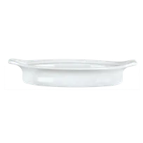 product of Libbey 911194803 Rarebit Dish, 5 oz, 7½" x 4½" x 1⅝" Oval Porcelain, Aluma White™ Finish - 24/Case