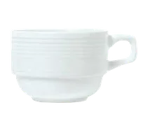 product of Reserve by Libbey 911196016 - 8 oz Porcelain Tea Cup, 4 1/2" Dia x 2-5/8" H, Stackable - 36/Case