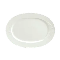 product of Schonwald 9182033 - Oval Porcelain Platter 13" x 10" Continental White Donna Pattern, 6/Case