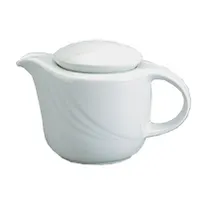 product of Schonwald 9184335 Teapot, 12 oz, Porcelain, Continental White, 4-1/8"H x 3-7/8"D - 6/Case