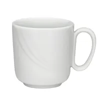 product of Schonwald 9185629 China Mug, 9.5 oz Stackable Porcelain, Continental White™ Donna Pattern - 6/Case