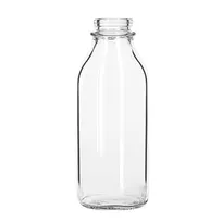 product of Libbey 92129 Milk Bottle – 33.5 oz (991 ml) Square Glass, BPA‑Free, Non‑Tempered, 8½" Height-24/Case