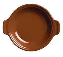 product of Libbey 922229801 Baking Dish, 20.5 oz (10.5"×8.75") Round Brown Vitrified Ceramic - 6/Case