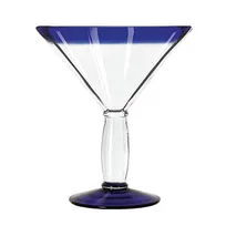 product of Libbey 92306 Cocktail Glass – 15 oz Stem, Cobalt Blue Rim & Foot, Dishwasher Safe - 12/Case