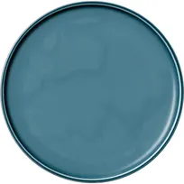 product of Playground 9251226E - 10-1/4" Round Porcelain Plate, Coupe Rim, Petrol Blue, Dishwasher Safe - 6/Case