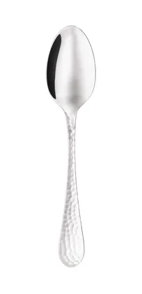 product of Reserve by Libbey 949 002 - Dessert Spoon, 6-5/8" Hammered, 18/10 Stainless Steel Finish - 12/Case