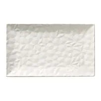 product of Reserve by Libbey 988001236 Rectangular China Platter, 13" x 8", Vitrified Porcelain Foot - 12/Case