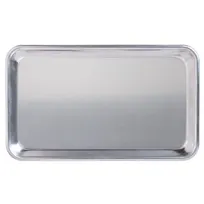 product of Libbey ALUM-18 Sheet Pan – 6" x 10" 1/8 Size, 18‑Gauge Aluminum, Uncoated, Wire Rim - 12/Case
