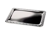 product of APS Germany APS 00388 - Serving Tray 21" x 13 1/2" x 7/8", Steel, Dishwasher Safe - 1/Case