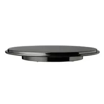 product of APS Germany APS 00469 - Black Melamine Round 12-1/4" x 1-5/8" Cake & Pie Stand, Stackable - 5/Case