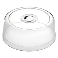 product of APS Germany APS 06517 Cake Cover, 13" Diameter x 5" Height, Plastic, Chrome Knob Handle - 1/Case