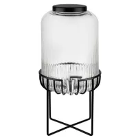product of APS Germany APS 10451 Beverage Dispenser, 7L Black Metal Glass Bowl, Non-Insulated - 1/Case
