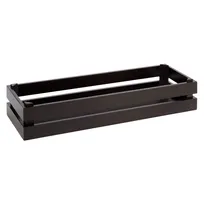 product of APS Germany APS 11629 Acacia Black Crate, 21.9" L x 7.4" W x 4.3" H, GN 2/4 Compatible - 1/Case