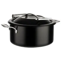 product of APS Germany APS 12338 Chafing Dish, 4 Qt Round, 18/8 Stainless Steel Black Finish, 4-Piece Set