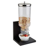 product of APS Germany APS 14987 Cereal Dispenser, 4 L, 8-3/8" x 7-7/8" x 22", SAN Canister, Wood Base - Case