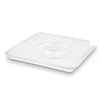 product of APS Germany APS 15345 Clear Display Cover 7" x 7" x 1" Flat Stackable with Spoon Notch SAN - 1/Case