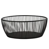 product of APS Germany APS 30422 - Oval Metal Serving Basket, 7"-7/8" L x 6" W, Black Svart Finish, Stackable - 1/Case