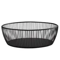 product of APS Germany APS 30423 - Oval Metal Basket, 9 1/2" L x 7 1/2" W, Black Finish, Stackable - 1/Case