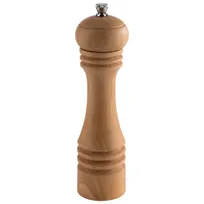 product of APS Germany APS 40576 - Salt Mill, 2.5" Dia x 9" H, Stainless Steel Beechwood, Brown, Grind - 1/Case