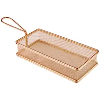 product of APS Germany APS 40612 Fry Basket - 8-1/2" x 4⅛" Stainless Steel, Gold Finish, Dishwasher Safe - 1/Case