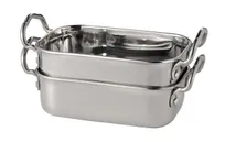 product of APS Germany APS 40660 Serving Pan, 5.75"L x 3.75"W x 2.5"H, 16.9 oz Stainless Steel Finish - 1/Case