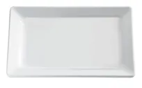 product of APS Germany APS 83482 GN 1/4 Tray, 10.5" L x 6.375" W x 1.25" H, White Melamine, Stackable - 5/Case