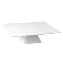 product of APS Germany APS 83892 - 12-1/4" Cake Plate, White Melamine, 3-4" Height, Stackable - 1/Case