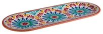product of APS Germany APS 84686 - Arabesque Oval Melamine Platter 15" x 6-1/8" x 7/8", Terracotta Design - 12/Case