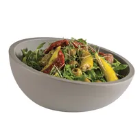 product of APS Germany APS 84835 Plastic Bowl, 8.5" Dia x 3.75" H, 23.75oz (3/4 Qt), Melamine Concrete - 4/Case