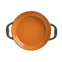 product of Libbey CBP-002, 10 oz, 7-7/8" x 6" Round Dish, Heat‑Resistant 350°F, Pumpkin Ceramic - 12/Case