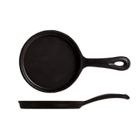 product of Libbey CIS-15 Round Cast Iron Skillet, 5" Diameter, Black Finish with Handle - 12/Case