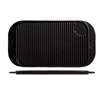 product of Libbey CIS-19 Cast Iron Sizzle Platter, 11" x 6¼" Tray, 1½" Surface, Black Finish - 6/Case