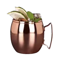 product of Libbey CMM-100 Metal Mug – 14 oz Moscow Mule, Copper Plating, Stainless Steel Base, Finish - 12/Case