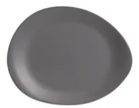 product of Libbey DRI-15-GME - Oval Melamine Platter, 14" x 11¼" Granite Gray, Dishwasher Safe, - 6/Case