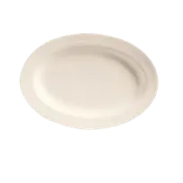 product of Libbey END-34 Oval China Platter, 13½" x 9½" Rim, Vitrified Porcelain, Cream White - 12/Case