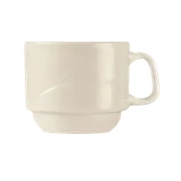product of Libbey END-4 - 7 oz Cream White Porcelain Cup, Stackable, 2-5/8" H x 3-1/8" T x 4" D - 36/Case