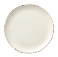 product of Libbey FH-550MEL - 12" Ivory Round Melamine Platter, Dishwasher Safe Farmhouse Design, - 6/Case