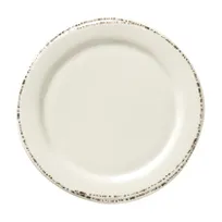product of Libbey FH-602MEL - 9" Round Melamine Plate, Ivory, Medium Rim, 8-9" Size, Dishwasher Safe - 12/Case