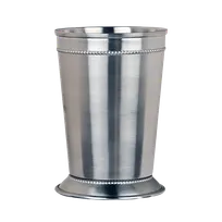 product of Libbey JC-25 Julep Cup 15 oz Beaded 304 Stainless Steel Height 4-3/4" Width 3-1/4" - 12/Case