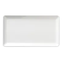product of Libbey M-127 - 12" White Rectangular Melamine Serving Platter, Dishwasher Safe, 12/Case