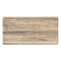 product of Libbey MW-147 - 14" Rectangular Melamine Serving Platter, Wood Look, Dishwasher Safe - 12/Case