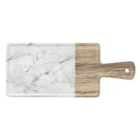 product of Libbey MWM-127-H Serving Board 12"x7"x0.5" Melamine Faux Wood Look 5" Handle & Hanging Hole - 12/Case