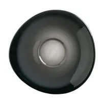 product of Reserve by Libbey PEB-17-O - 6.25" Saucer with 2" Well, Porcelain, Obsidian Gloss Finish - 12/Case