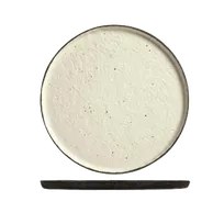 product of Libbey STW-10 China Tray – 10‑3/4" Round Ceramic, White Speckled Finish, Los Ranchos - 12/Case