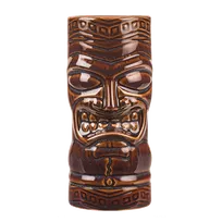 product of Libbey TTB-20 - 20 oz Brown Ceramic Tiki Tumbler, Height 6-3/4", Diameter 3-1/2", - 12/Case