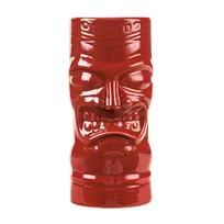 product of Libbey TTR-20 20 oz Red Tiki Ceramic Tumbler, 6‑3/4" H x 2‑7/8" W x 3‑1/2" D, Non‑Stackable - 12/Case