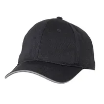 product of Chef Works BCCT-GRY-0 Black Baseball Cap, Cool Vent, Buckle Closure, 100% Polyester, Size, Gray Trim