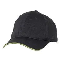 product of Chef Works BCCT-LIM-0 Black Baseball Cap, Cool Vent, Buckle Closure, 100% Polyester, Size Fits Most